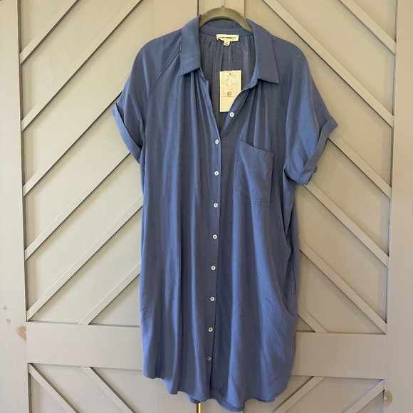 EE:SOME Shirt dress with pockets NWT - Picture 1 of 4